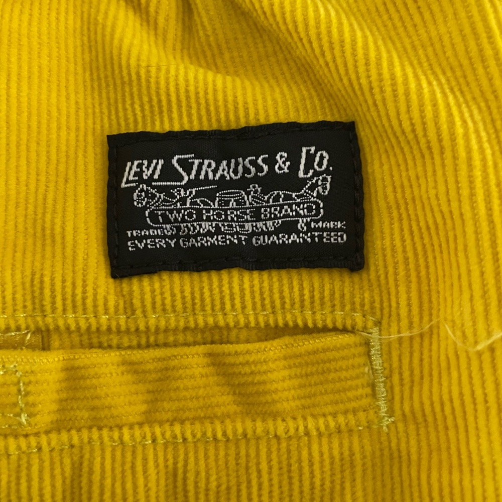 Levi's Vibrant Yellow Corduroy Pants